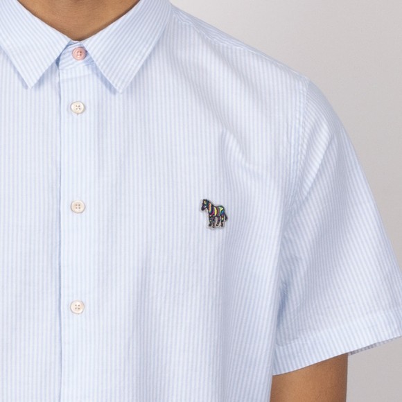 PS Paul Smith Mens Blue Short Sleeve Zebra Shirt #3