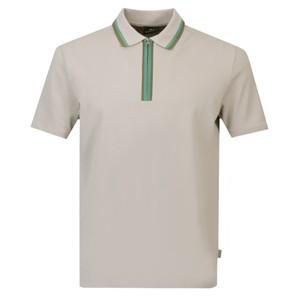 Contrast Tipping Zip Polo Shirt