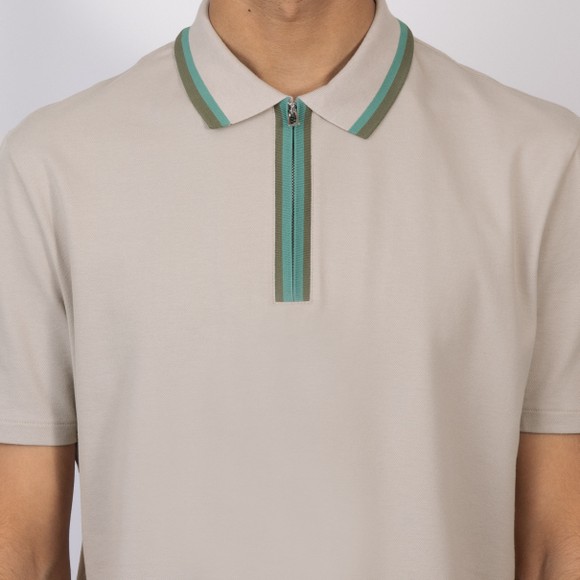 PS Paul Smith Mens Grey Contrast Tipping Zip Polo Shirt #3