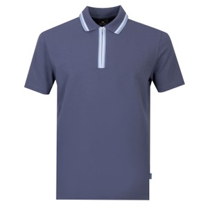 Contrast Tipping Zip Polo Shirt