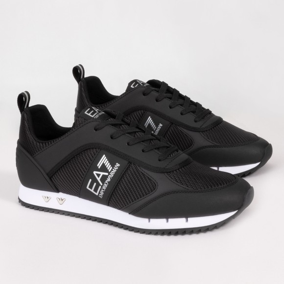 EA7 Emporio Armani Mens Black Mesh Runner main image