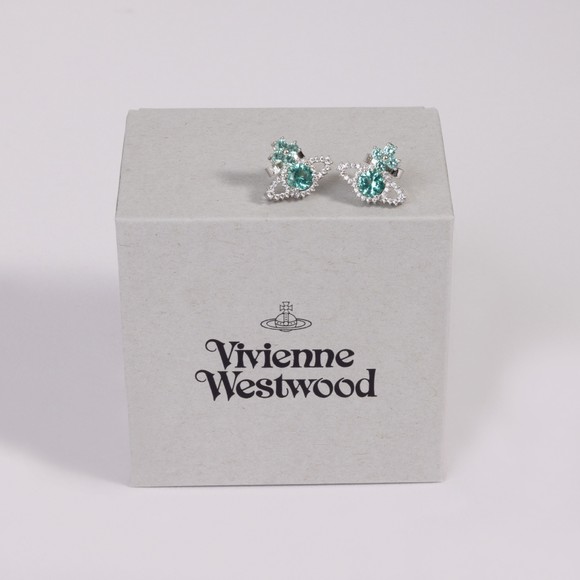 Vivienne Westwood Womens Silver Valentina Orb Earrings #3