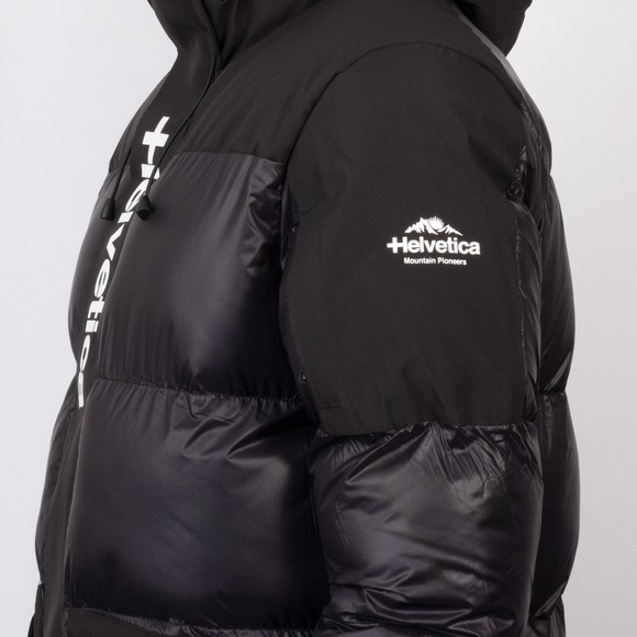 Helvetica Mens Black Queyras Hooded Jacket main image