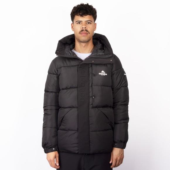 Helvetica Mens Black Barnes Hooded Jacket
