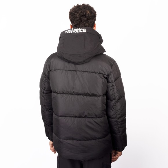 Helvetica Mens Black Barnes Hooded Jacket main image