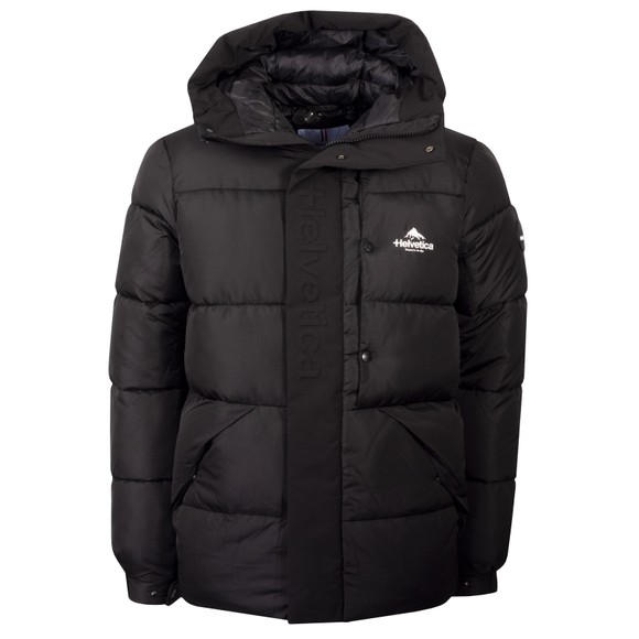 Helvetica Mens Black Barnes Hooded Jacket
