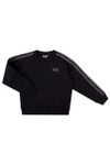 EA7 Emporio Armani Boys Black Stripe Tape Crew Sweatshirt