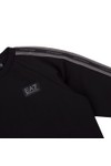EA7 Emporio Armani Boys Black Stripe Tape Crew Sweatshirt