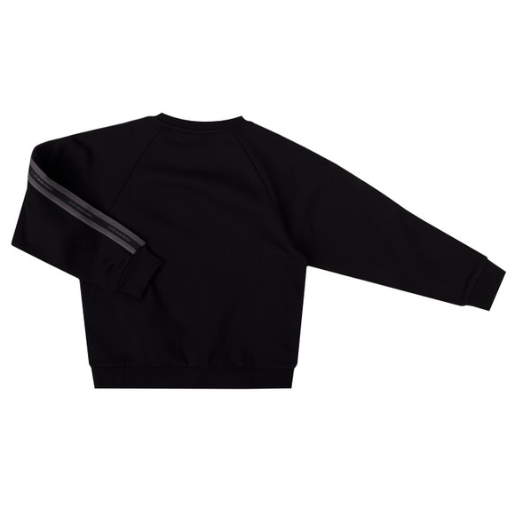 EA7 Emporio Armani Boys Black Stripe Tape Crew Sweatshirt main image