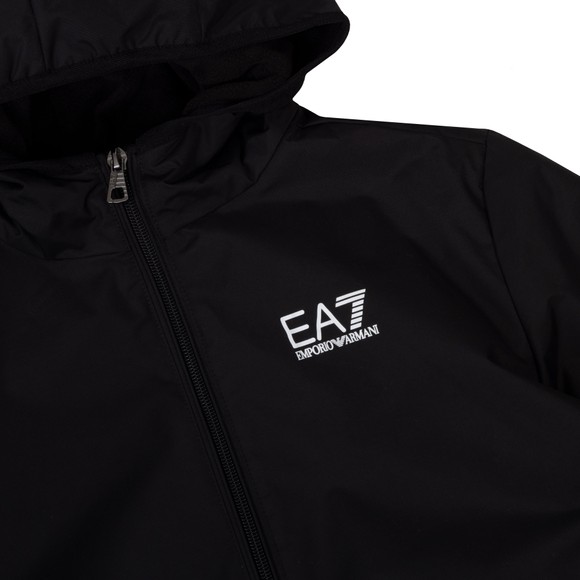 EA7 Emporio Armani Boys Black Hooded Bomber Jacket