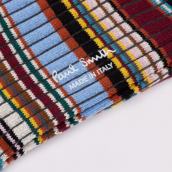Paul Smith Mens Multicoloured Signature Rib Sock #2