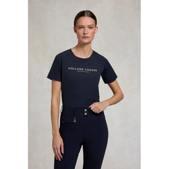 Holland Cooper Womens Blue Chiltern Crew Neck T Shirt #3