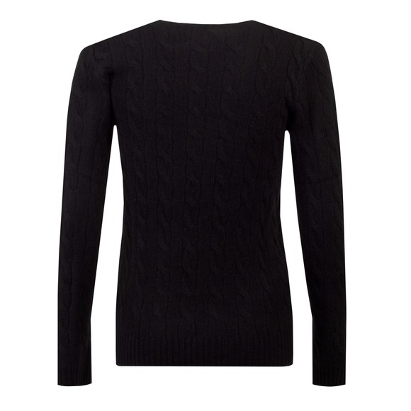 Polo Ralph Lauren Womens Black Julianna Wool/Cashmere Cable Jumper #3
