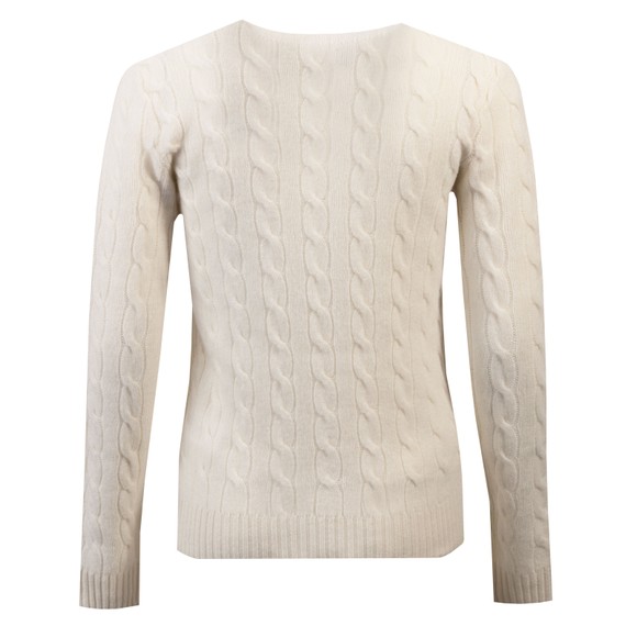 Polo Ralph Lauren Womens Off-White Julianna Wool/Cashmere Cable Jumper #3