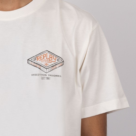 Replay Mens White Back Print T-Shirt main image