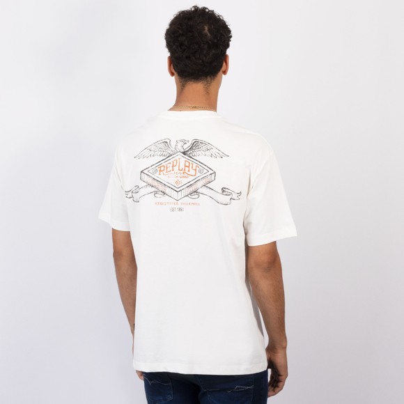 Replay Mens White Back Print T-Shirt main image