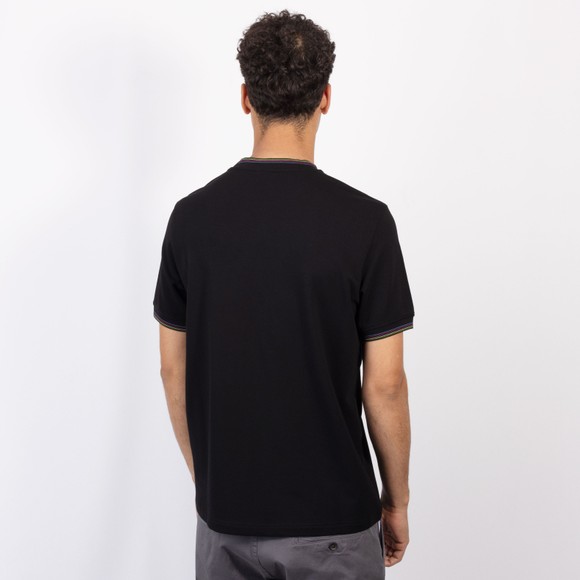 PS Paul Smith Mens Black Stripe Collar T-Shirt #4