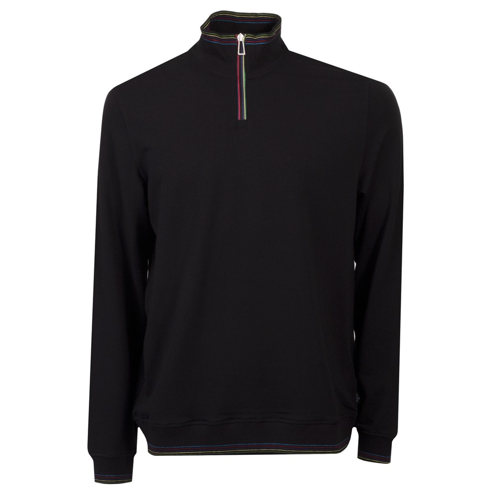 Stripe Collar 1/2 Zip Sweat