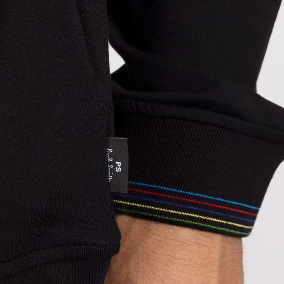 PS Paul Smith Mens Black Stripe Collar 1/2 Zip Sweat #3