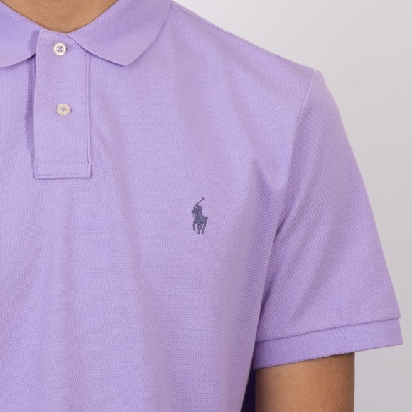 Polo Ralph Lauren Mens Purple Custom Slim Fit Short Sleeve Polo Shirt #3