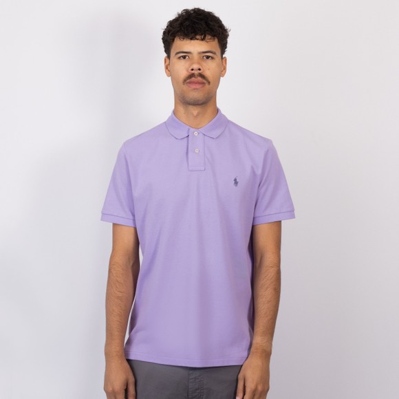 Polo Ralph Lauren Mens Purple Custom Slim Fit Short Sleeve Polo Shirt #2