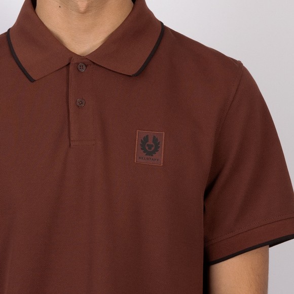 Belstaff Mens Red Tipped Polo Shirt #3