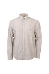 Gant Mens Beige Classic Striped Oxford Shirt