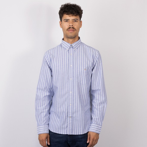 Gant Mens Blue Classic Striped Oxford Shirt main image