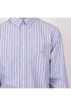Gant Mens Blue Classic Striped Oxford Shirt