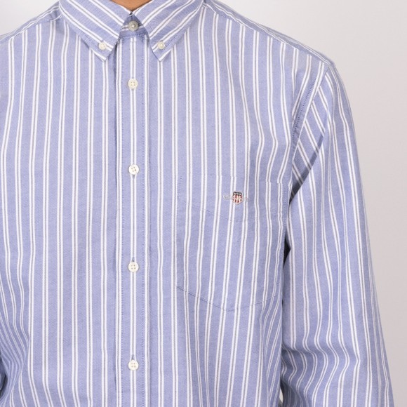 Gant Mens Blue Classic Striped Oxford Shirt main image