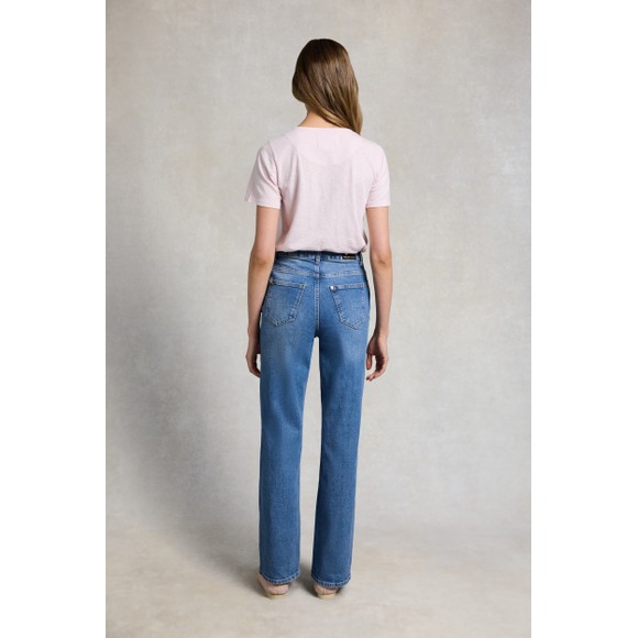 Holland Cooper Womens Pink Relaxed Fit Monogram T-Shirt #4