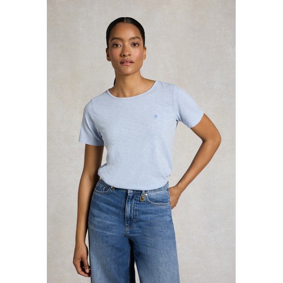 Holland Cooper Womens Blue Relaxed Fit Monogram T-Shirt #3