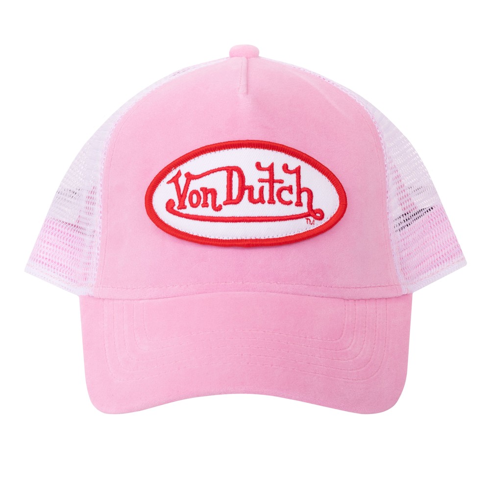 Velvet/Mesh Trucker Cap With Patch