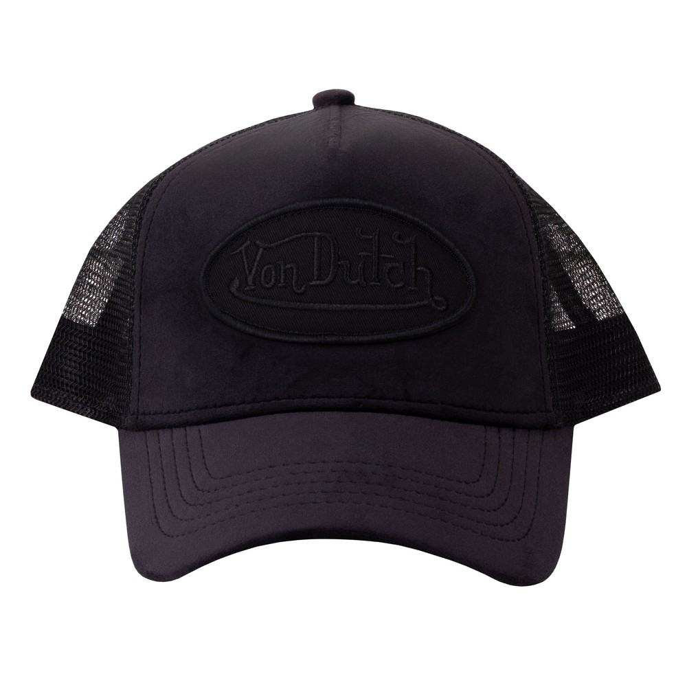 Velvet/Mesh Trucker Cap With Patch