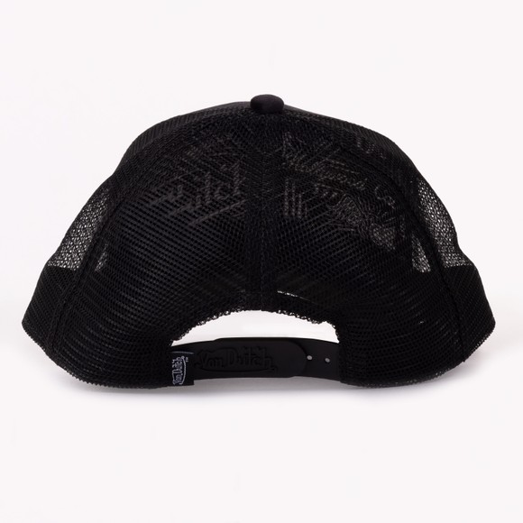 Von Dutch Mens Black Velvet/Mesh Trucker Cap With Patch #3