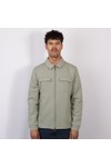 Thomas Maine Mens Green Zip Jersey Overshirt