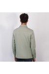 Thomas Maine Mens Green Zip Jersey Overshirt