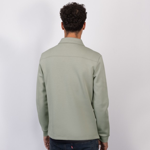 Thomas Maine Mens Green Zip Jersey Overshirt main image