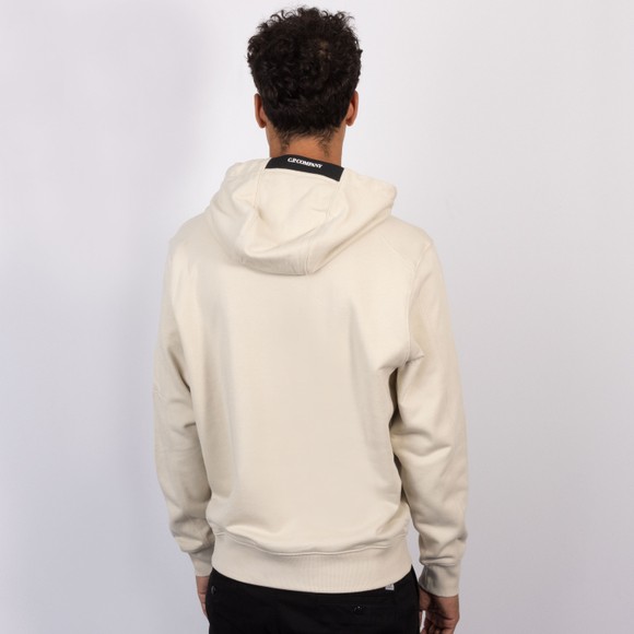 C.P. Company Mens Grey Diagonal Raised Fleece Hooded Lens Sweatshirt #4