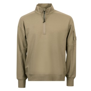 Diagonal Raised Fleece Half Zip Lens Sweatshirt
