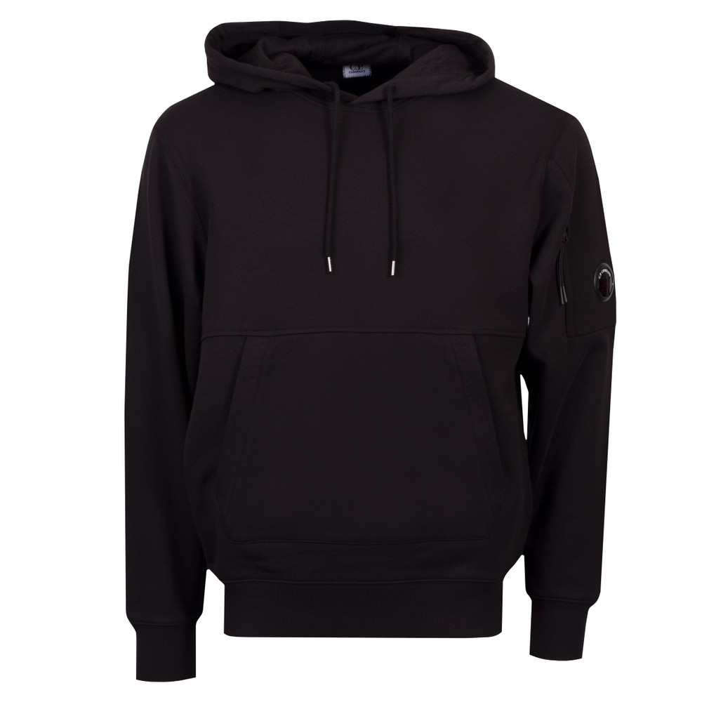 Diagonal Raised Fleece Hooded Lens Sweatshirt