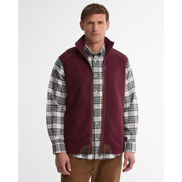 Barbour Countrywear Mens Red Langdale Fleece Gilet #2