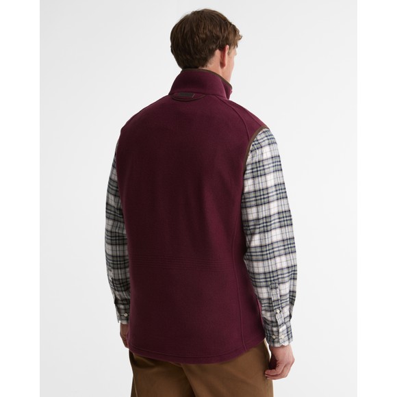 Barbour Countrywear Mens Red Langdale Fleece Gilet #4