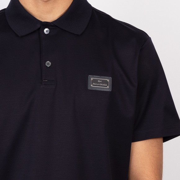 Paul & Shark Mens Blue Plaque Logo Polo Shirt #3