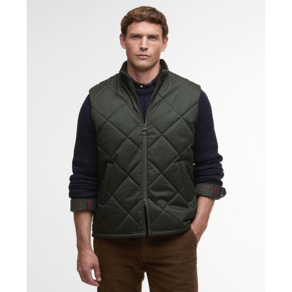Barbour Countrywear Mens Green Winter Finn Gilet main image