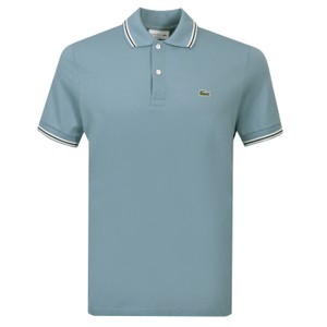 Stripe Collar Pique Polo Shirt