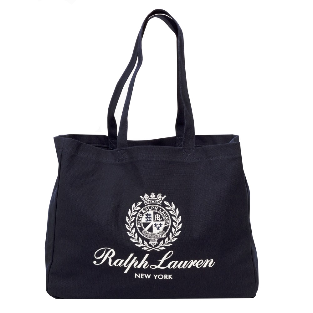 Crest Embroidered Canvas Tote
