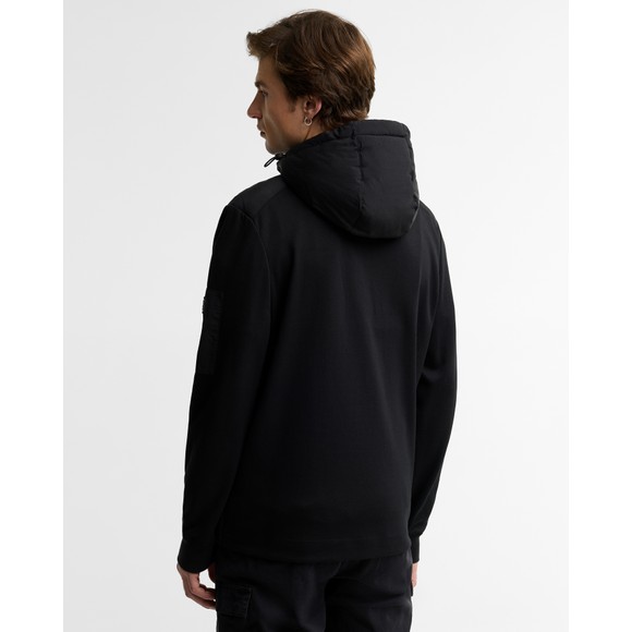 Barbour International Mens Black Tanfield Full Zip Quilted Hybrid #4