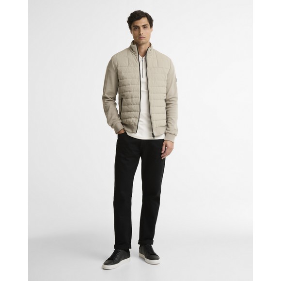 Barbour International Mens Grey Collins Baffle Quilted Full-Zip Sweat #3