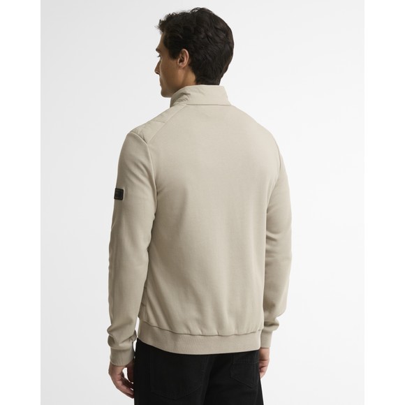 Barbour International Mens Grey Collins Baffle Quilted Full-Zip Sweat #4